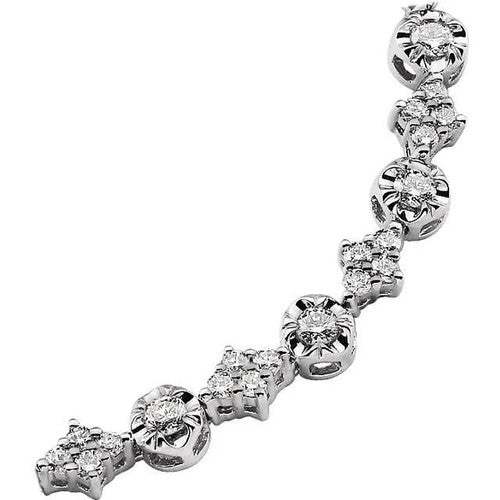 14K White 2 1/2 CTW Natural Diamond 7.5" Bracelet 14K White Gold