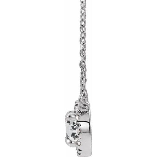 14K Gold 7/8 CTW Diamond French-Set 16-18" Necklace 14K White Gold