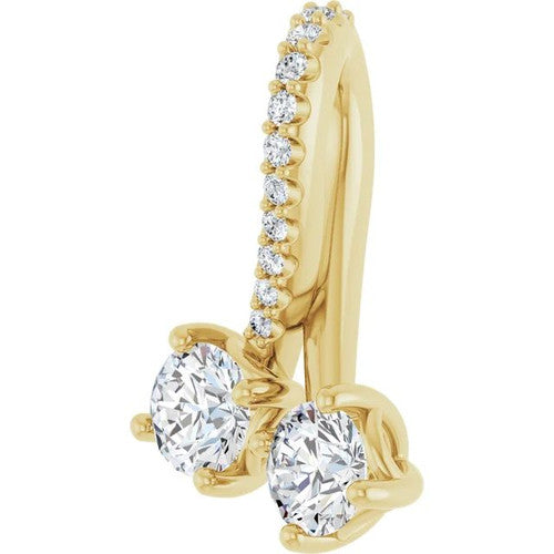 14K Gold 1/2 CTW Natural Diamond Pendant 14K Yellow Gold