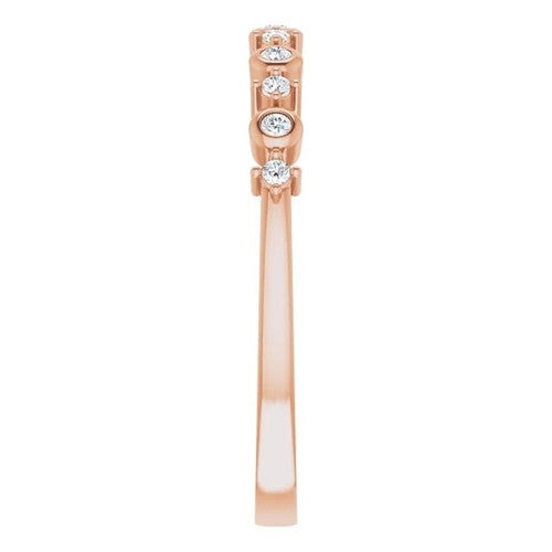 14K Gold 1/10 CTW Natural Diamond Ring 14K Rose Gold