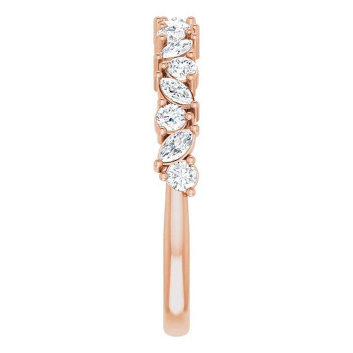 14K Gold 1/2 CTW Diamond Anniversary Band 14K Rose Gold