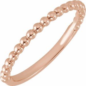 Classic - Belen - 14K Rose Gold Beaded Band