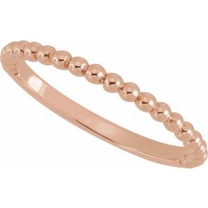 Classic - Belen - 14K Rose Gold Beaded Band