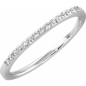 Pave - Vani - 14K White Gold 1/8 CTW Natural Diamond Anniversary Band
