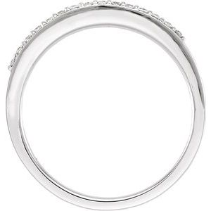 Pave - Vani - 14K White Gold 1/8 CTW Natural Diamond Anniversary Band
