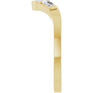 Curved - Kieran - 14K Yellow Gold 1/4 CTW Natural Diamond Contour Band