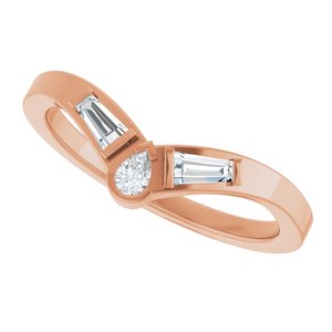 Curved - Kieran - 14K Rose Gold 1/6 CTW Lab-Grown Diamond Contour Band