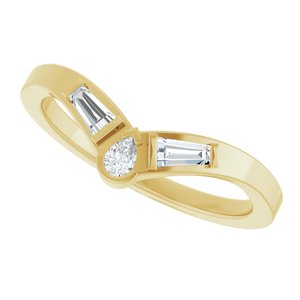Curved - Kieran - 14K Yellow Gold 1/4 CTW Natural Diamond Contour Band