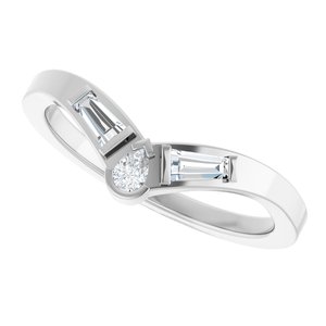 Curved - Kieran - Platinum 1/4 CTW Natural Diamond Contour Band