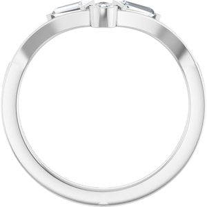 Curved - Kieran - 14K White Gold 1/6 CTW Lab-Grown Diamond Contour Band