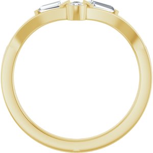 Curved - Kieran - 14K Yellow Gold 1/6 CTW Lab-Grown Diamond Contour Band