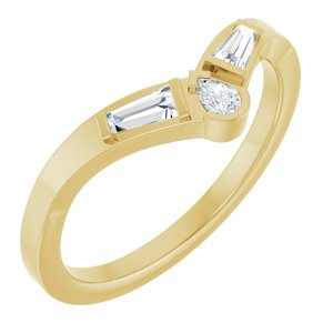 Curved - Kieran - 14K Yellow Gold 1/4 CTW Natural Diamond Contour Band