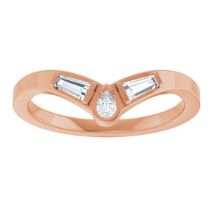 Curved - Kieran - 14K Rose Gold 1/4 CTW Natural Diamond Contour Band