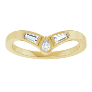 Curved - Kieran - 14K Yellow Gold 1/6 CTW Lab-Grown Diamond Contour Band