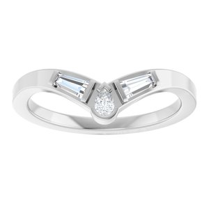 Curved - Kieran - Platinum 1/6 CTW Lab-Grown Diamond Contour Band