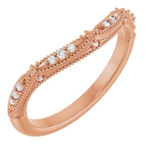 Nature - Lorena - 14K Rose Gold .07 CTW Natural Diamond Contour Band