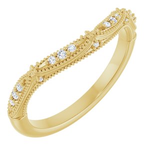 Nature - Lorena - 14K Yellow Gold .07 CTW Natural Diamond Contour Band