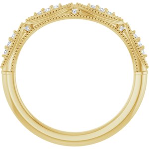 Nature - Lorena - 14K Yellow Gold .07 CTW Lab-Grown Diamond Contour Band