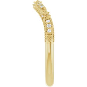 Nature - Lorena - 14K Yellow Gold .07 CTW Lab-Grown Diamond Contour Band
