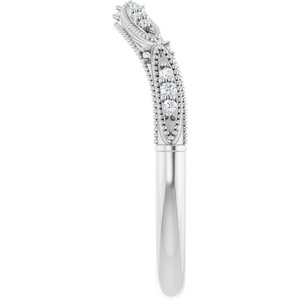 Nature - Lorena - Platinum .07 CTW Natural Diamond Contour Band