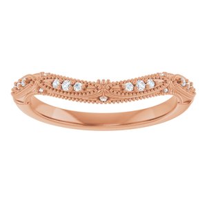 Nature - Lorena - 14K Rose Gold .07 CTW Natural Diamond Contour Band
