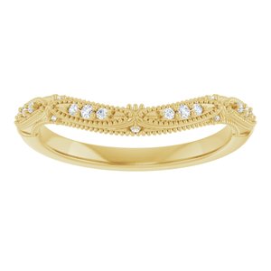 Nature - Lorena - 14K Yellow Gold .07 CTW Lab-Grown Diamond Contour Band