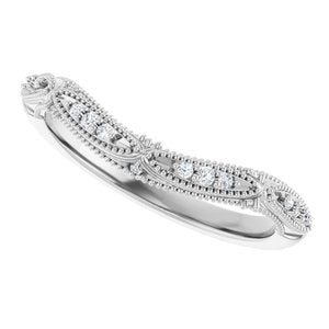 Nature - Lorena - 14K White Gold .07 CTW Lab-Grown Diamond Contour Band