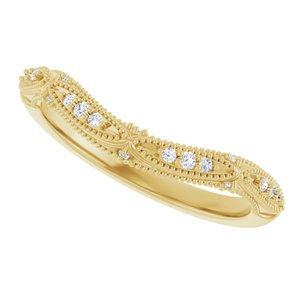 Nature - Lorena - 14K Yellow Gold .07 CTW Natural Diamond Contour Band