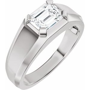 Matte - Easton - Platinum 1 CTW Lab-Grown Diamond Band