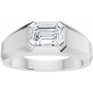 Matte - Easton - Platinum 1 CTW Lab-Grown Diamond Band