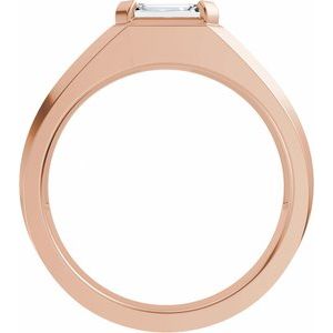 Matte - Easton - 14K Rose Gold 1 CTW Lab-Grown Diamond Band