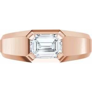 Matte - Easton - 14K Rose Gold 1 CTW Lab-Grown Diamond Band