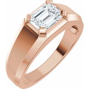 Matte - Easton - 14K Rose Gold 1 CTW Lab-Grown Diamond Band