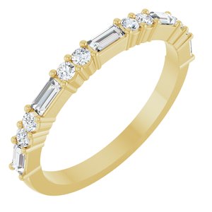 New Trends - Pauline - 14K Yellow Gold 3/8 CTW Natural Diamond Anniversary Band