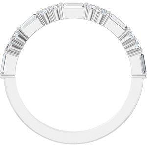 New Trends - Pauline - 14K White Gold 3/8 CTW Lab-Grown Diamond Anniversary Band