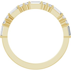 New Trends - Pauline - 14K Yellow Gold 3/8 CTW Lab-Grown Diamond Anniversary Band