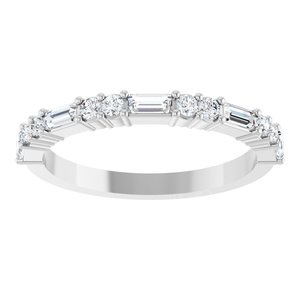 New Trends - Pauline - 14K White Gold 3/8 CTW Natural Diamond Anniversary Band