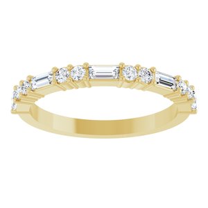 New Trends - Pauline - 14K Yellow Gold 3/8 CTW Natural Diamond Anniversary Band
