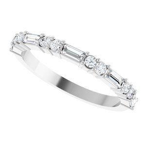 New Trends - Pauline - 14K White Gold 3/8 CTW Natural Diamond Anniversary Band