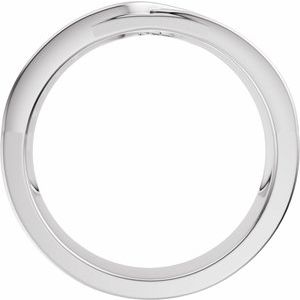 Curved - Natalia - Platinum 1/8 CTW Lab-Grown Diamond Band