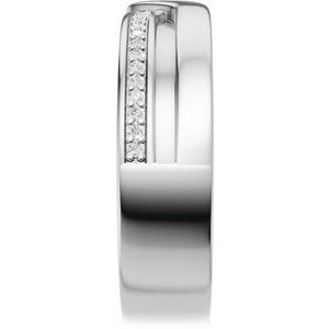Curved - Natalia - Platinum 1/8 CTW Lab-Grown Diamond Band