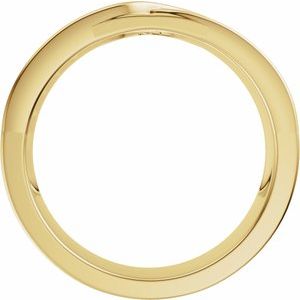 Curved - Natalia - 14K Yellow Gold 1/8 CTW Natural Diamond Band