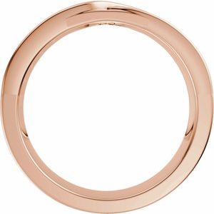 Curved - Natalia - 14K Rose Gold 1/8 CTW Natural Diamond Band