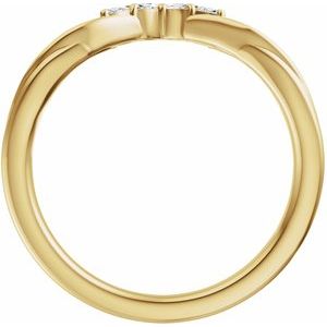Curved - Sasha - 14K Yellow Gold 1/8 CTW Lab-Grown Diamond Contour Band