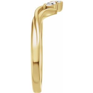 Curved - Sasha - 14K Yellow Gold 1/8 CTW Lab-Grown Diamond Contour Band
