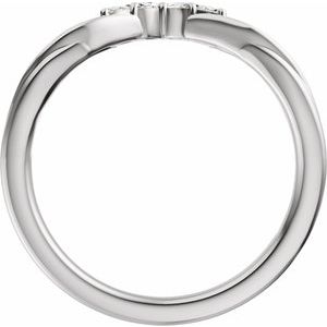 Curved - Sasha - Platinum 1/8 CTW Lab-Grown Diamond Contour Band