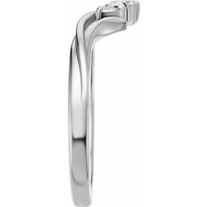 Curved - Sasha - Platinum 1/8 CTW Lab-Grown Diamond Contour Band