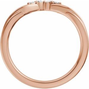 Curved - Sasha - 14K Rose Gold 1/8 CTW Lab-Grown Diamond Contour Band