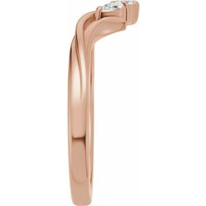 Curved - Sasha - 14K Rose Gold 1/8 CTW Lab-Grown Diamond Contour Band