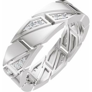 Matte - Hunter - 14K White Gold 1/4 CTW Natural Diamond Eternity Band